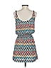 Becca 100% Polyester Chevron-herringbone Teal Casual Dress Size S - photo 2