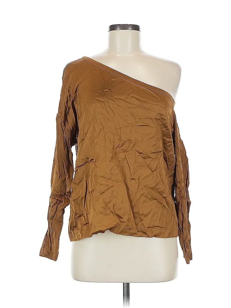 Click to view more detailed imagery on our partner's website Pre-owned Chaser 3/4 Sleeve Blouse In Brown
