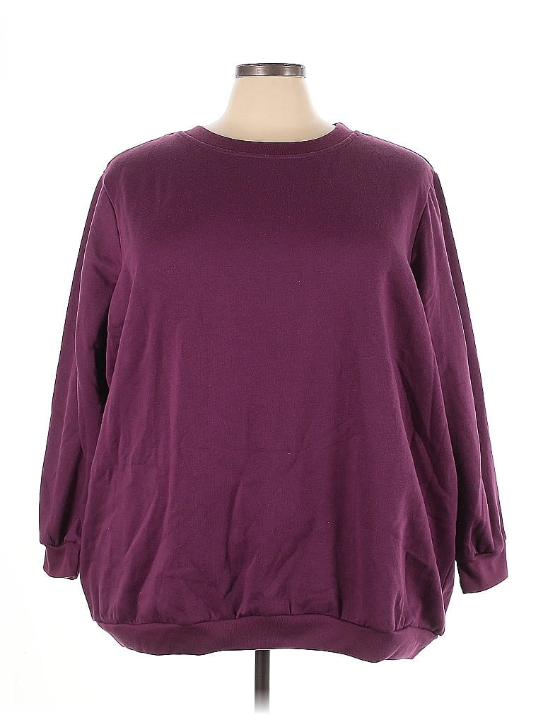 Roaman's Burgundy Sweatshirt Size 4X - photo 1