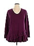 Isaac Mizrahi LIVE! 100% Cashmere Purple Cashmere Pullover Sweater Size 1X - photo 1