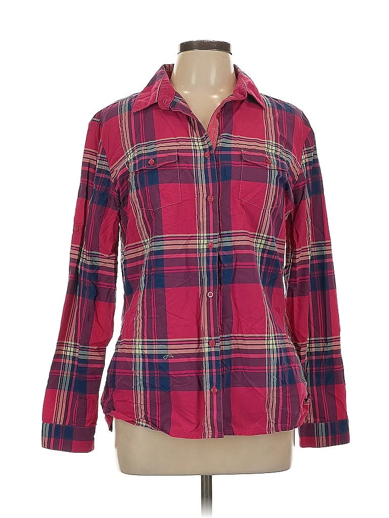 Kuhl 100% Nylon Red Long Sleeve Button-Down Shirt Size L - photo 1