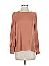 Naked Zebra 100% Polyester Tan Long Sleeve Blouse Size S - photo 1
