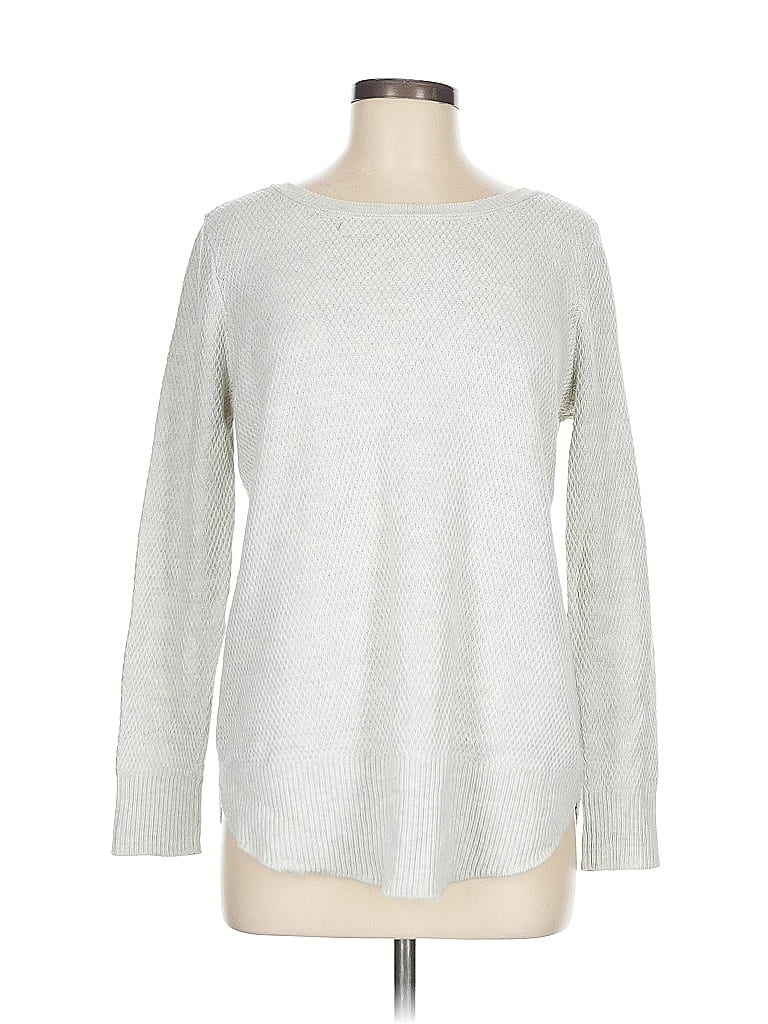 Pre-owned Ann Taylor Loft Outlet Pullover Sweater In Silver