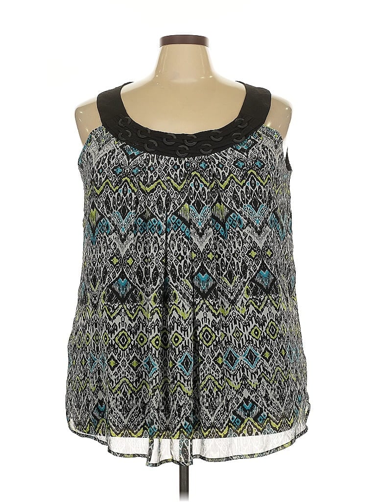 Avenue 100% Polyester Black Sleeveless Blouse Size 22 - photo 1