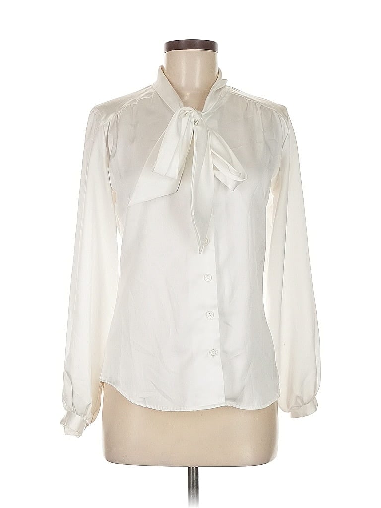 Pre-owned That's Me Junior Sportswear Long Sleeve Blouse In White