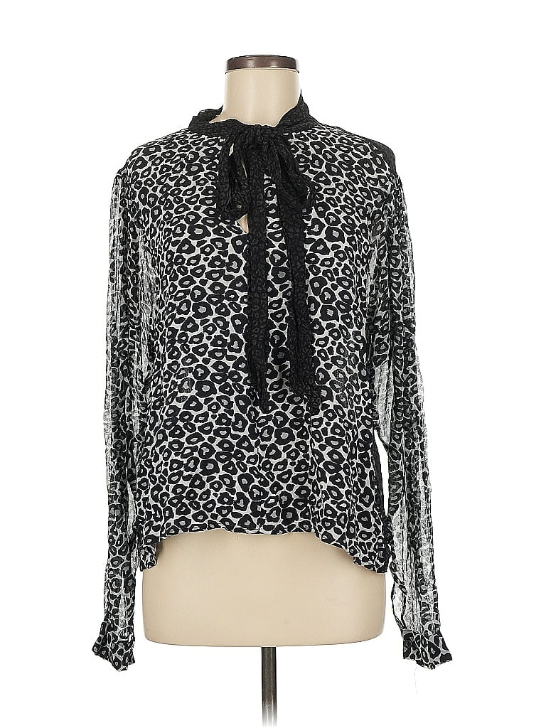 Pre-owned Conditions Apply Long Sleeve Blouse In Black