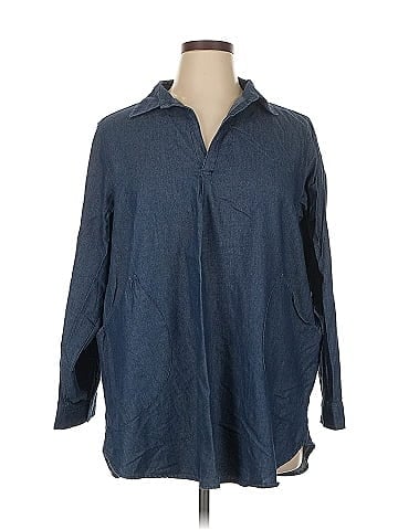 For Cynthia Long Sleeve Button-Down Shirt (view 1)