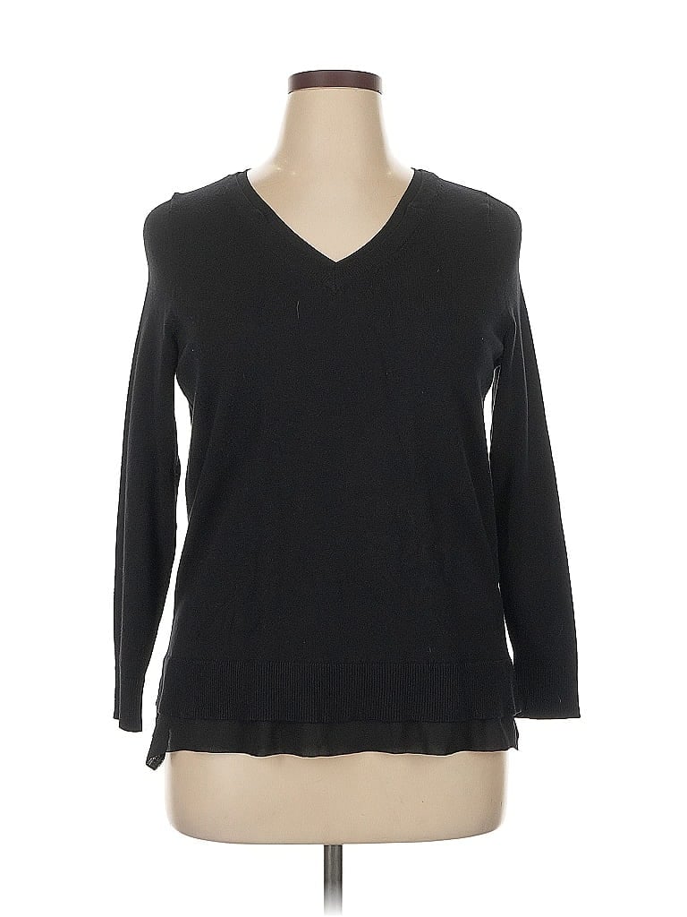 Pre-owned Lane Bryant Pullover Sweater In Black