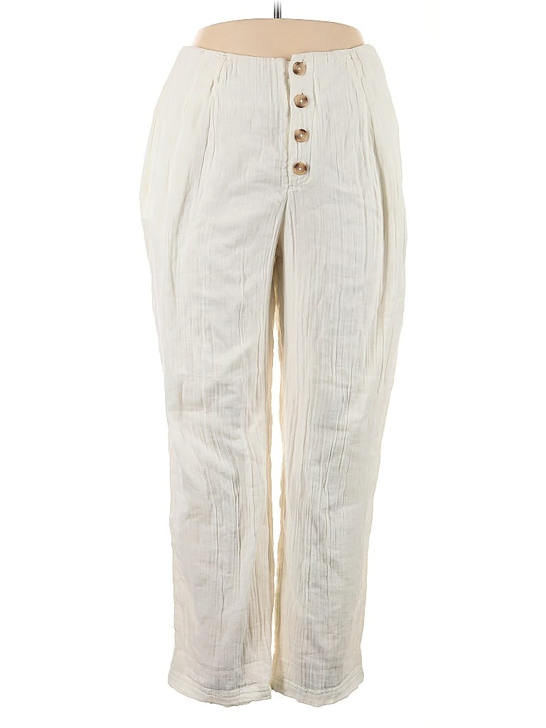 L Space 100% Cotton Ivory Casual Pants Size XL - photo 1