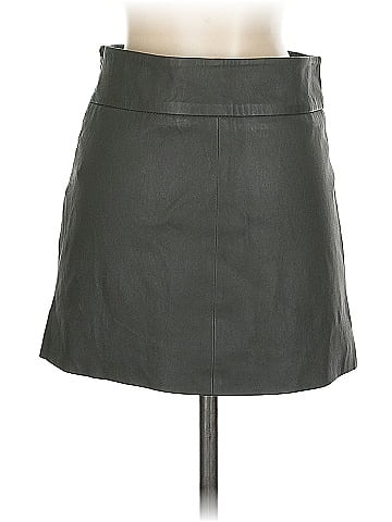 Intermix Faux Leather Skirt (view 2)