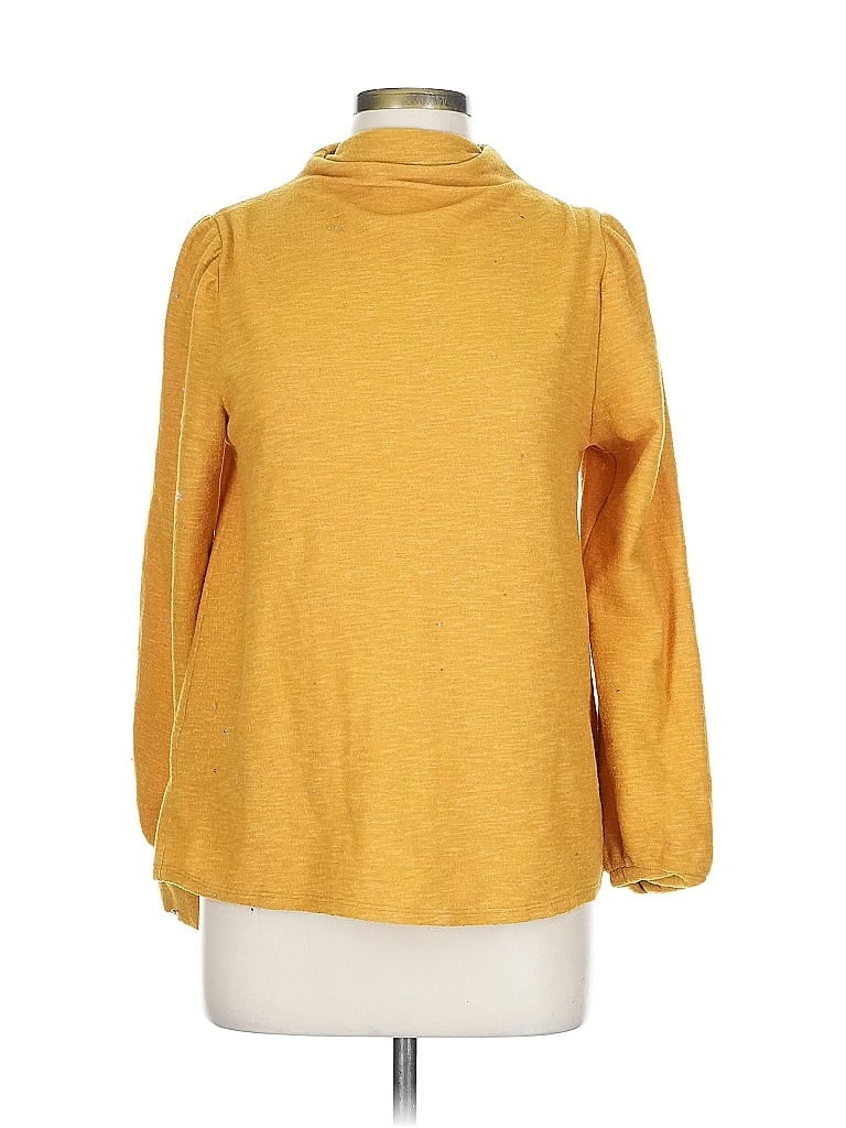Pre-owned Green Envelope Turtleneck Sweater In Yellow