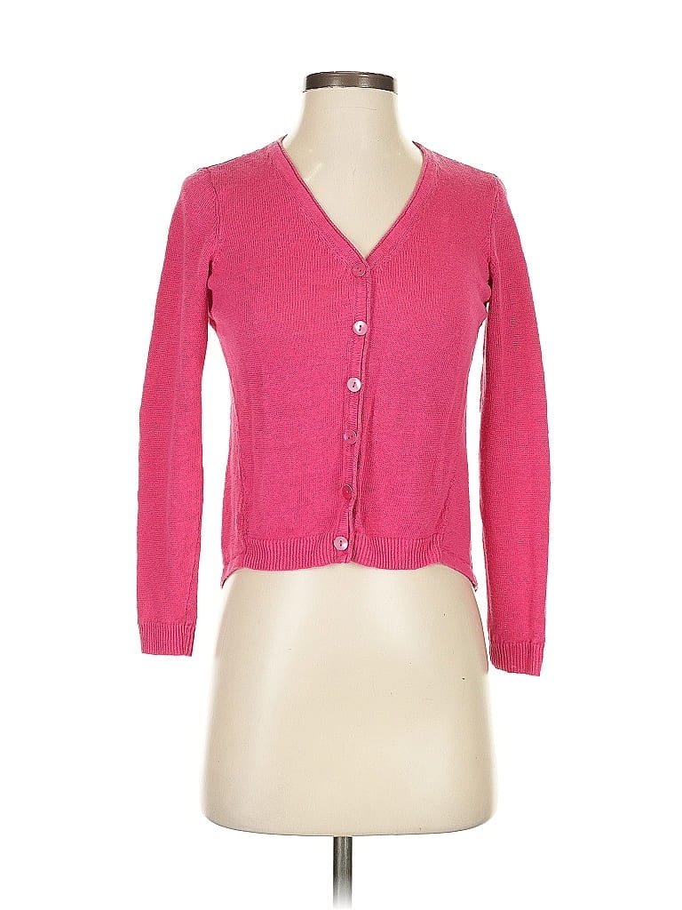 Pre-owned Eileen Fisher Cardigan Sweater In Pink