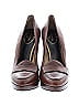Prada Burgundy Brown Vintage Leather Heels Size EU 39 - photo 2
