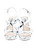 Prada Metallic Silver Leather Criss-Cross Slingback Sandals Size EU 39 - photo 2