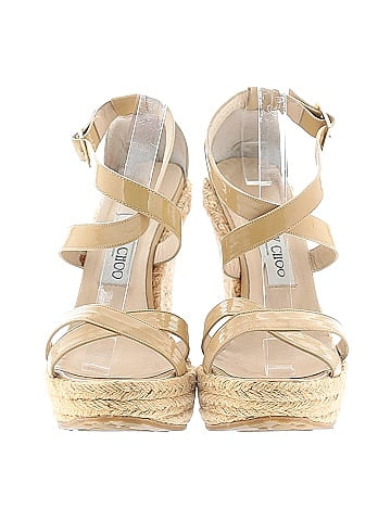 Jimmy Choo Patent Leather Espadrille Wedges (view 2)