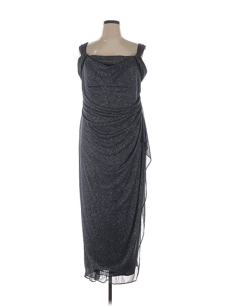 Alex Evenings 100% Polyester Gray Cocktail Dress Size 16 - photo 1