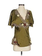 Hale Bob Short Sleeve Silk Top