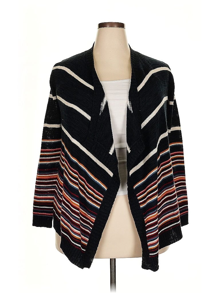 Pre-owned Pink Rose Cardigan Sweater In Black