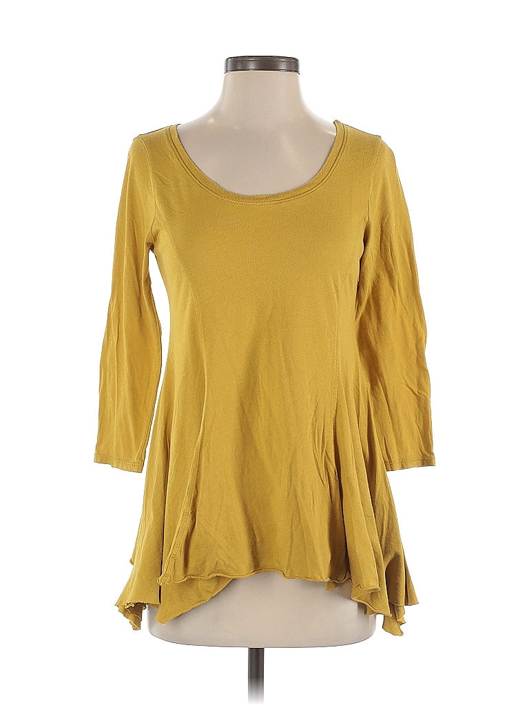 t.la Yellow 3/4 Sleeve Top Size S - photo 1