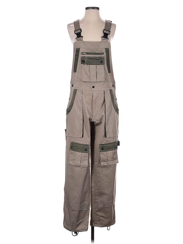 Assorted Brands Gray Tan Tan Overalls with Green Accents Size S - 23% ...