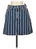 Reformation Stripes Blue Denim Skirt Size 26 waist - photo 1