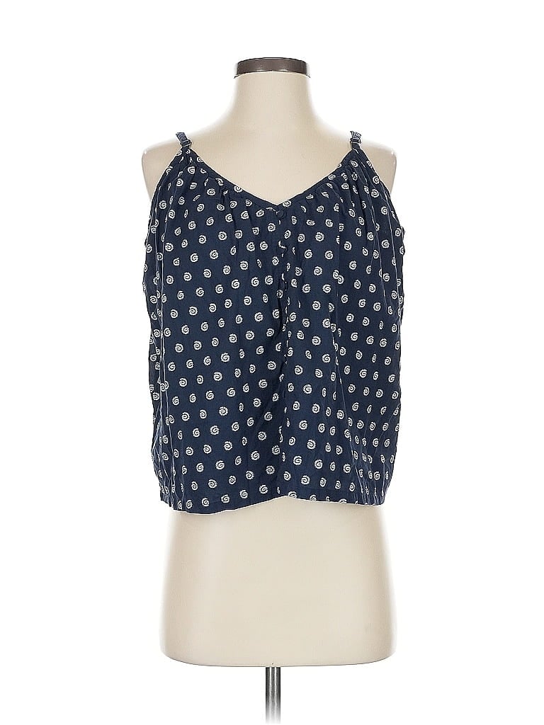 Pre-owned Ann Taylor Loft Sleeveless Blouse In Blue