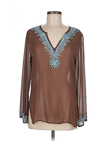 Pow Wow Long Sleeve Silk Top (view 1)