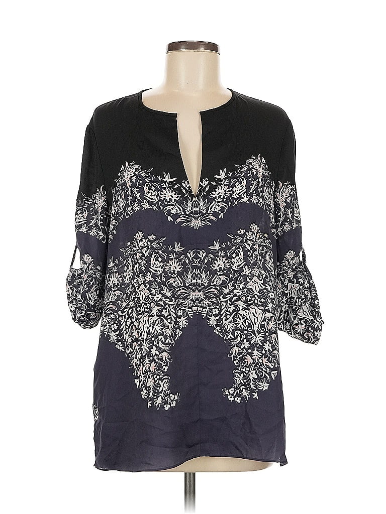 Pre-owned Bcbgmaxazria 3/4 Sleeve Blouse In Black