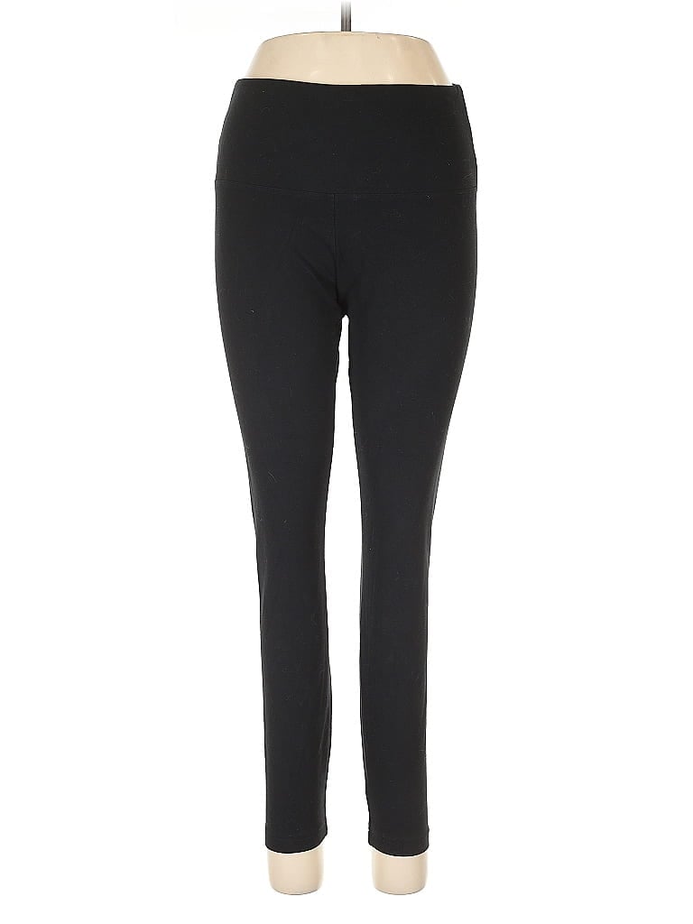 Lyssé Solid Black Active Pants Size L - photo 1