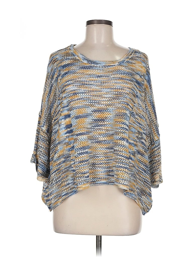 Pol 100% Polyester Blue Poncho Size M - photo 1