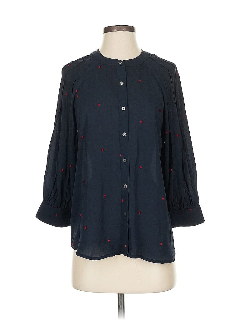 Pre-owned Current Air 3/4 Sleeve Blouse In Blue