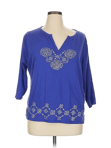 Sag Harbor 3/4 Sleeve Blouse (view 1)
