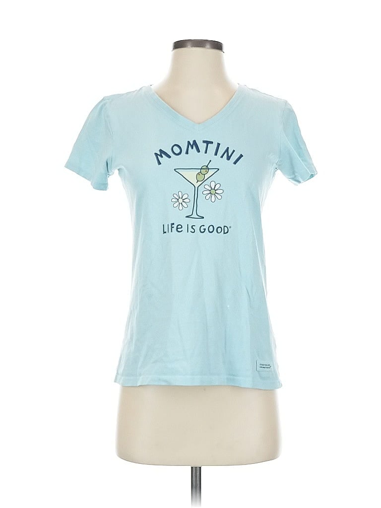 Life Is Good 100% Cotton Blue Short Sleeve T-Shirt Size S - photo 1