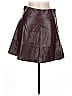 Tanya Taylor Burgundy Faux Leather Skirt Size 8 - photo 1