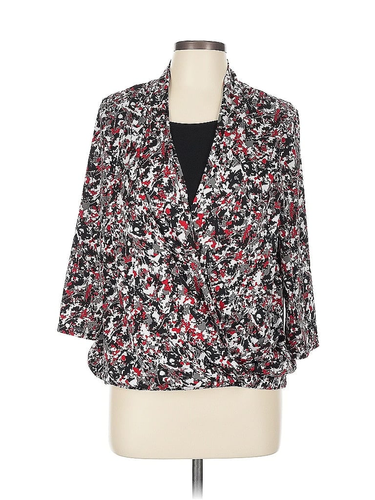 Pre-owned Blair 3/4 Sleeve Blouse In Black