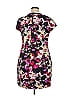 Marc New York Andrew Marc 100% Polyester Print Purple Casual Dress Size 14 - photo 2