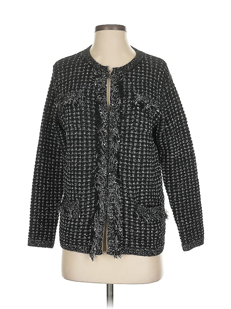 Pre-owned Max Studio Cardigan Sweater In Black