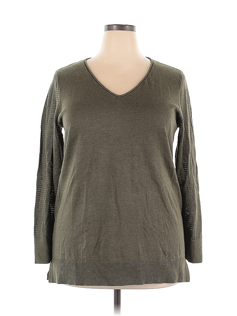 Ann Taylor LOFT Outlet Green 3/4 Sleeve T-Shirt Size XXL - photo 1