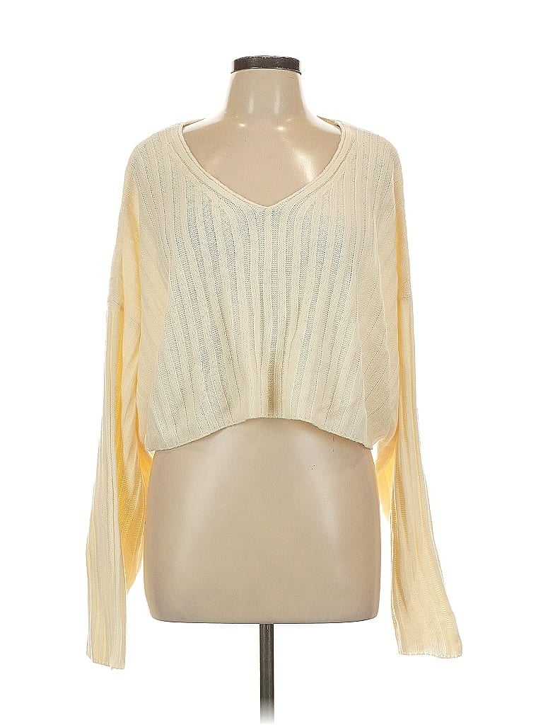 Blu Pepper 100% Acrylic Color Block Yellow Pullover Sweater Size L - photo 1