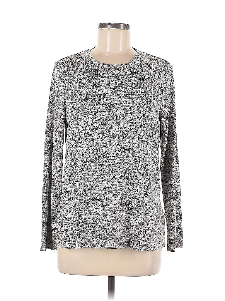 Pre-owned Banana Republic Long Sleeve T-shirt In Gray