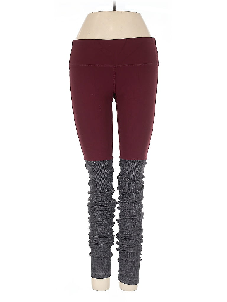 Alo Color Block Burgundy Leggings Size XS (estimated) - photo 1