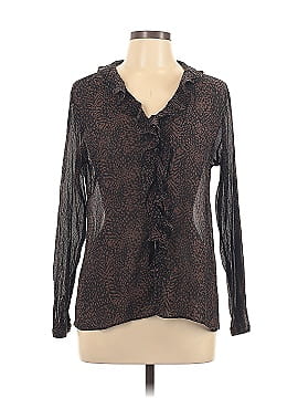 Chico's Design Long Sleeve Silk Top
