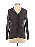 Chico's Design 100% Silk Brown Long Sleeve Silk Top Size L - photo 1