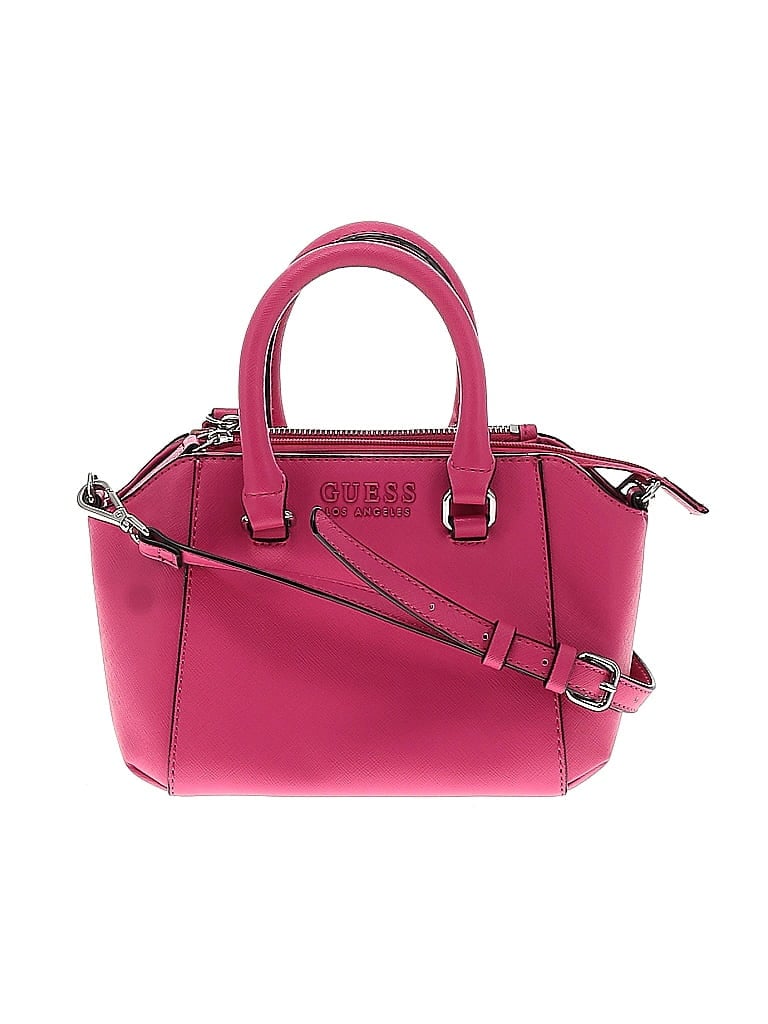 Guess Jeans Solid Pink Satchel One size - photo 1