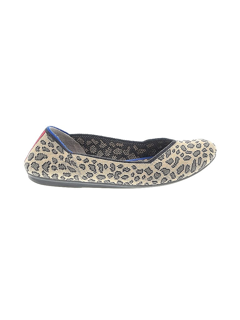 ROTHY'S Animal Print Gold Tan Flats Size 6 1/2 - photo 1