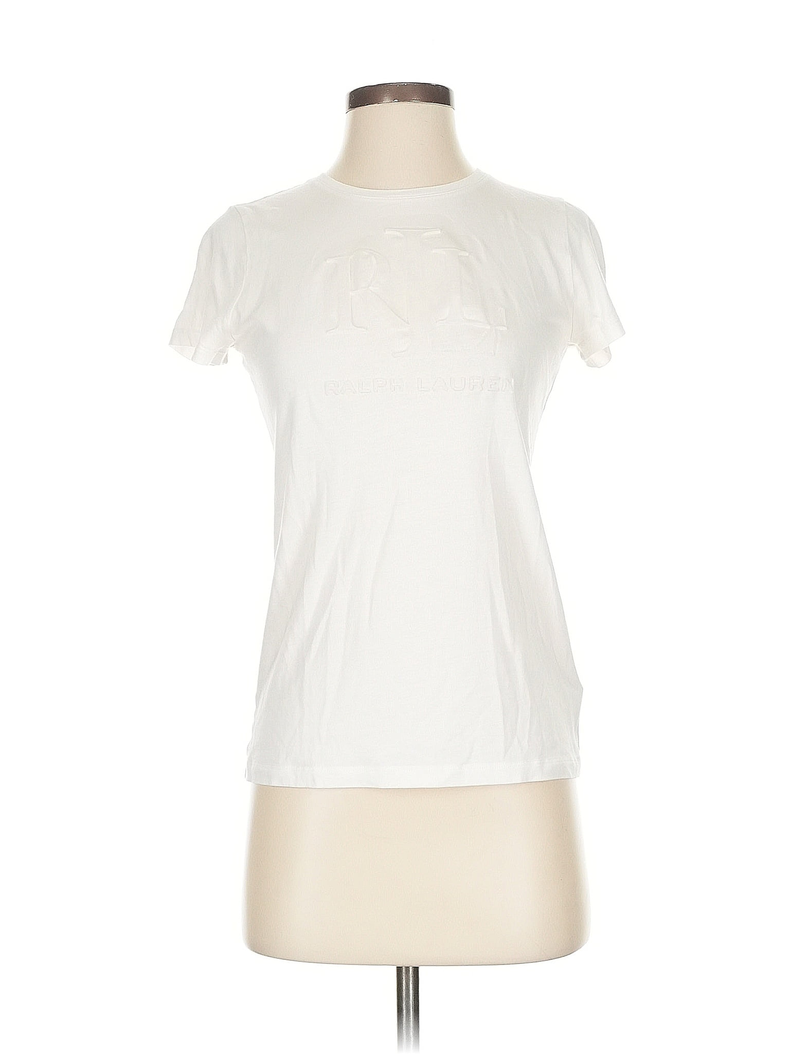 Lauren by Ralph Lauren Ivory Short Sleeve T-Shirt Size XS