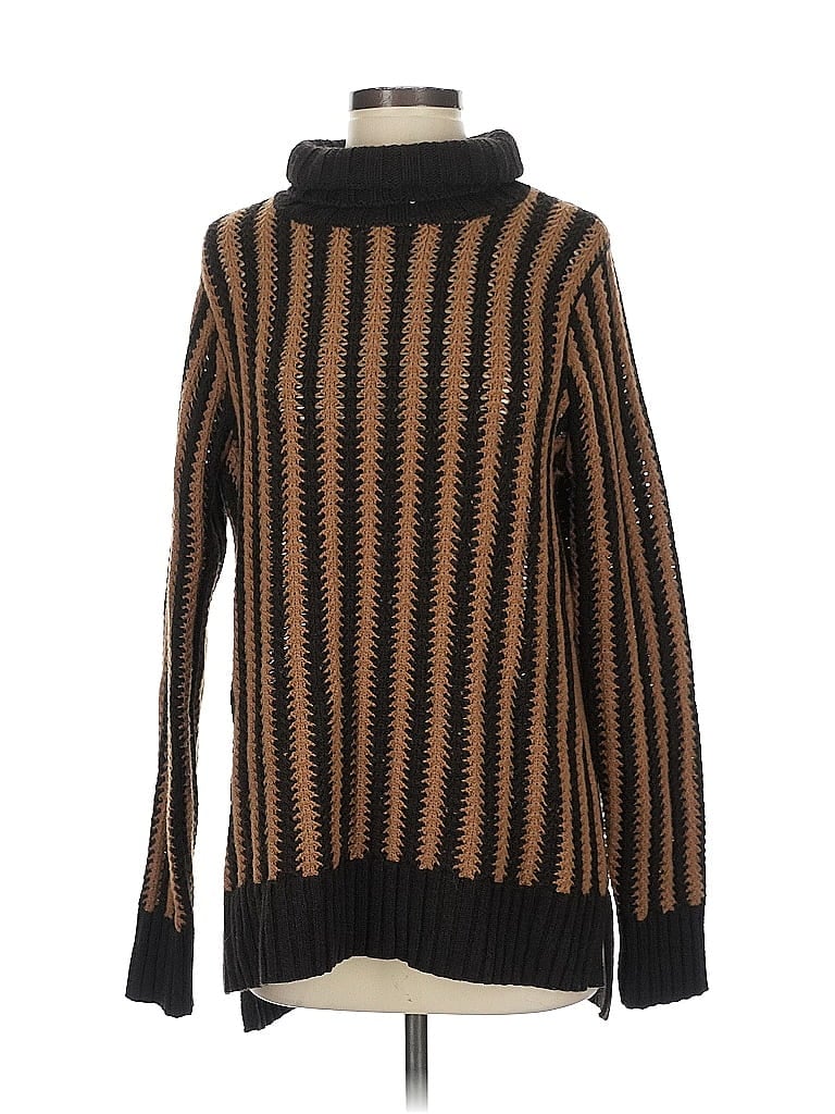 Tuckernuck Stripes Brown Turtleneck Sweater Size S - photo 1
