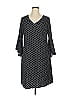 MSK Polka Dots Black Casual Dress Size 1X - photo 1