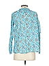 Talbots 100% Cotton Paisley Blue Long Sleeve Blouse Size S - photo 2