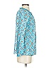 Talbots 100% Cotton Paisley Blue Long Sleeve Blouse Size S - photo 4